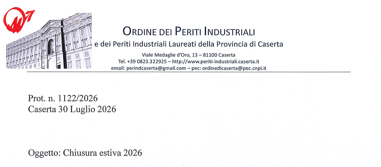 Chiusura estiva 2026